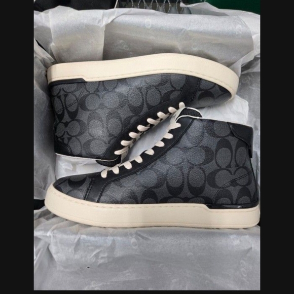 COACH CLIP HIGH SNEAKERS MEN SZ 9 - Picture 2 of 5
